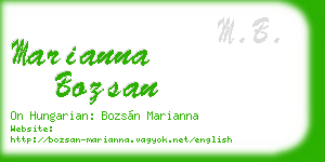 marianna bozsan business card
